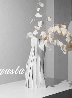 简约客茶几插厅干花瓶餐吧台柜花器别墅样板饰间酒店摆件软装JLL