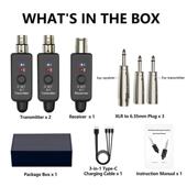 A11一托二线麦HDB克手雷发射器音频传风接收器乐器音频收输发器