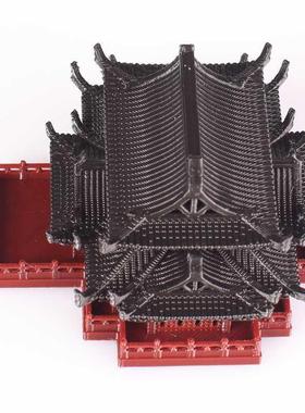 雄宝殿景小大摆件陆假山奇石水鱼F7697S85缸庭院盆景书房中式古造