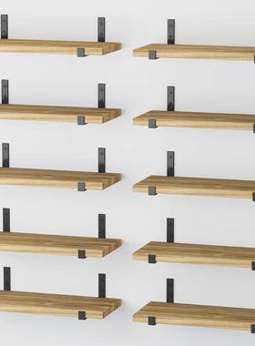 浮悬上物架浮动木制货架置10pc弯钩小号浴室洗漱用品整理收纳置物