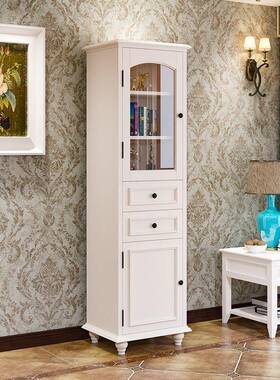 美式实木浴室边间柜生落卫地KX-61262储物柜侧柜水立柜防橡木组合