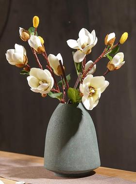 中式玉兰F75885ST花假花客厅摆设家居装品玄饰餐书房摆件桌花束套