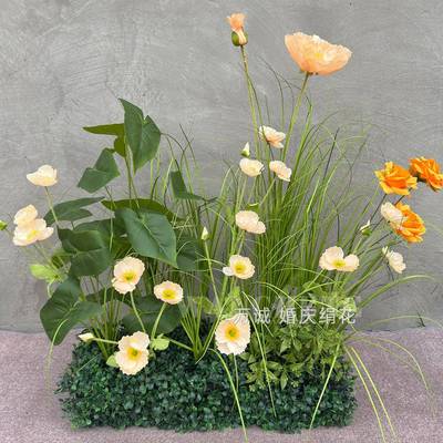 米兰仿景真花绿植植造景仿真物花ZMN地艺酒店橱窗室内场布置落装