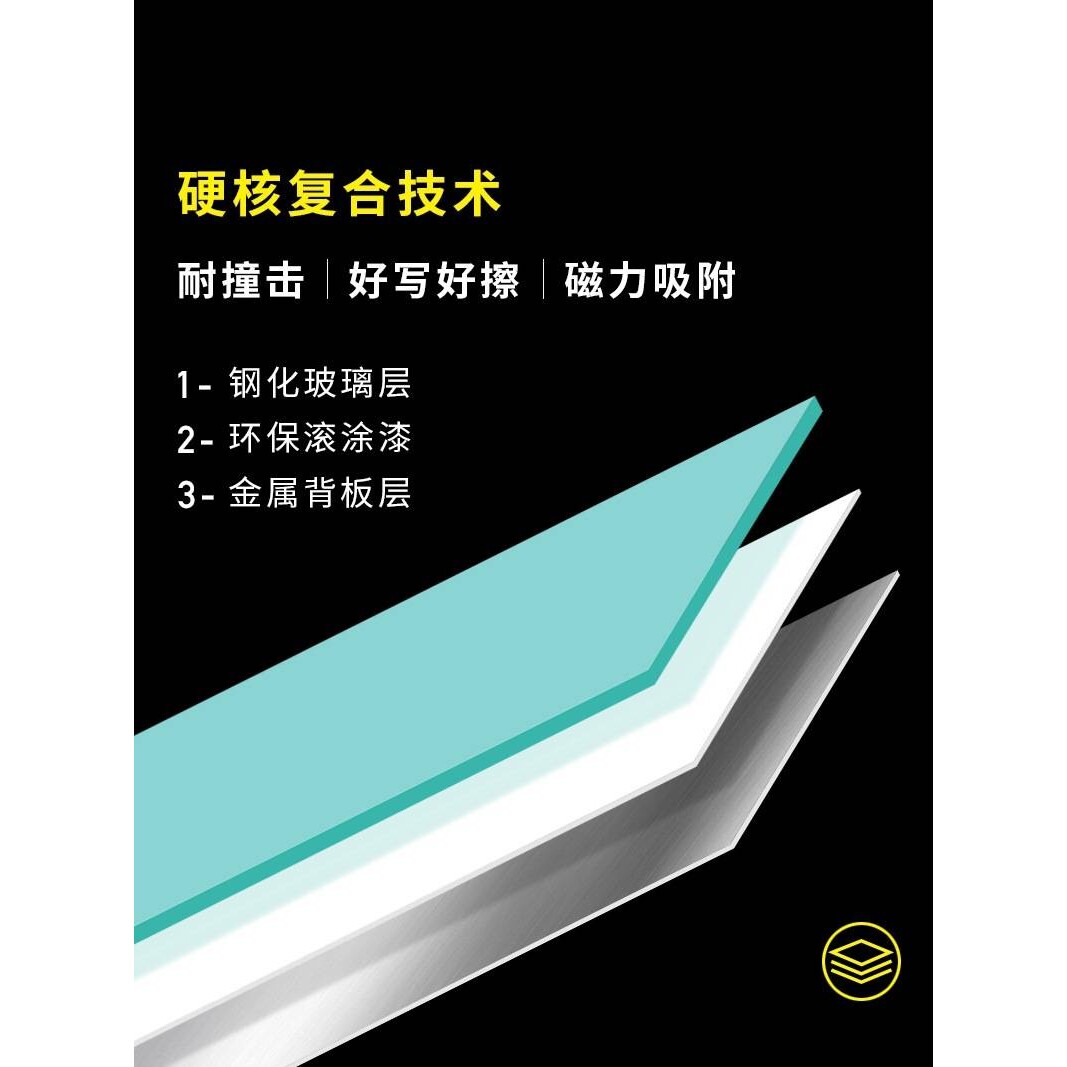 磁性钢化玻璃桌面小白板办公便签留言板儿童记事板支架式迷你画板