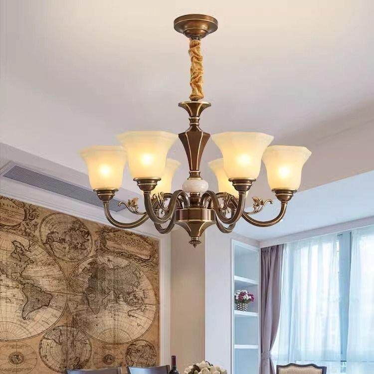 全铜美式吊灯客厅灯欧式简吊375约大气复古厅灯卧别室墅餐复式家,家装灯饰光源,智能吊灯,淘宝优惠券,粉丝福利购,淘宝优惠卷