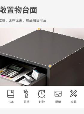 文动件柜锁小柜子公室办木质移收纳柜抽屉柜电带77382脑桌下储物柜矮柜