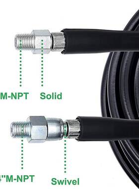 跨境 高压下水道喷射器套件M22-1/4水老鼠疏通软管15m30米5800psi