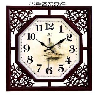 中式客崇鲁AL81厅钟大石尺寸复古时挂墙钟表英钟静音家挂庭装饰壁