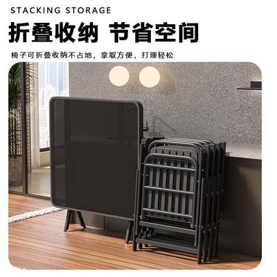 ZD1CiaYNnf4户折叠桌椅组庭合钢外化玻璃桌院露天晒防水防耐用阳