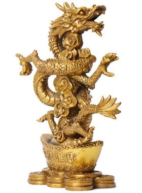 杨铜记龙铜元宝龙二铜龙十生铜肖龙铜龙摆件元元宝龙宝龙