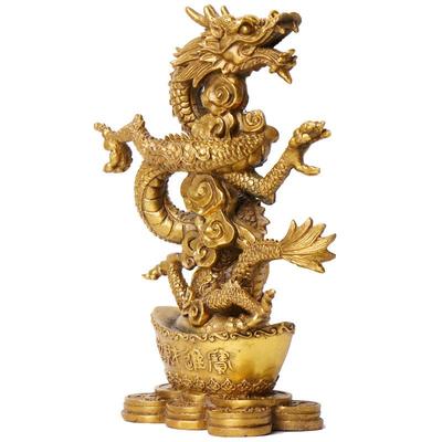 杨铜记龙铜元宝龙二铜龙十生铜肖龙铜龙摆件元元宝龙宝龙