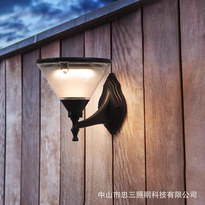 太阳能壁灯欧式防水墙灯过道灯室外门柱灯户外阳台灯简约庭院灯