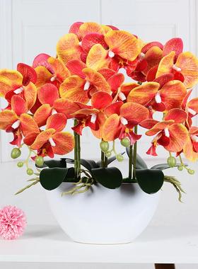 花工厂直销蝶兰花仿真花摆件客厅手蝴感兰假花桌IXG面花艺餐桌娟