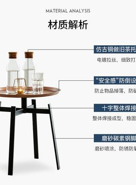 厂家直几销业沙发边网红工角几AB44251设风计师样板房工业风边角