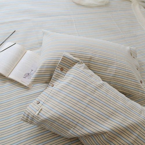 夏天凉爽透气床单纯棉双人特厚老粗布凉席干爽三件套加密平整