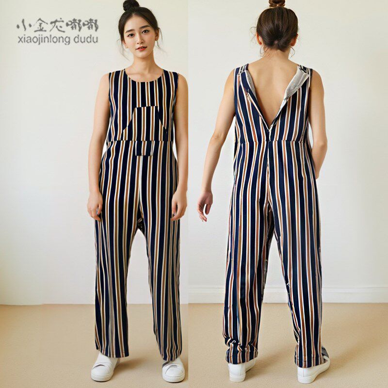 小金龙嘟嘟痴呆老人约束连u体衣纯棉男女智障防抓防脱反穿连体裤