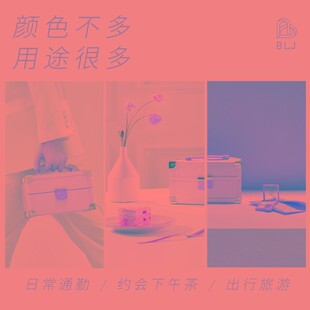 超火高级感简约化妆品收纳箱包 BLJ手提便携大容量多功能2021新款