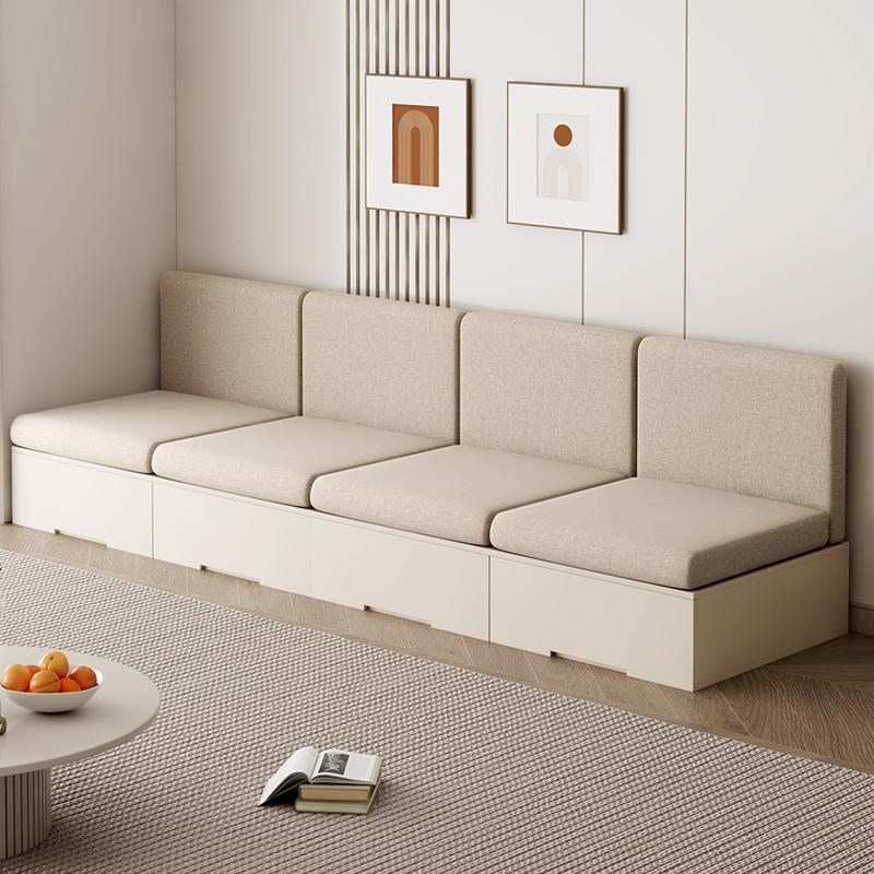卡座沙发长条凳软包餐桌家用奶茶店大容量坐垫靠背一体收纳储物柜