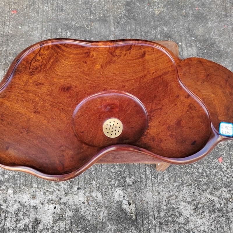 整块花梨木茶盘实木家用简约随型茶海茶台功夫茶具大果紫檀干泡台