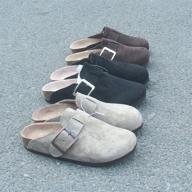 2025新款软木硬底半拖养脚时尚百搭平底一脚蹬博肯两穿单鞋,女鞋,勃肯鞋/软木鞋,淘宝优惠券,粉丝福利购,淘宝优惠卷