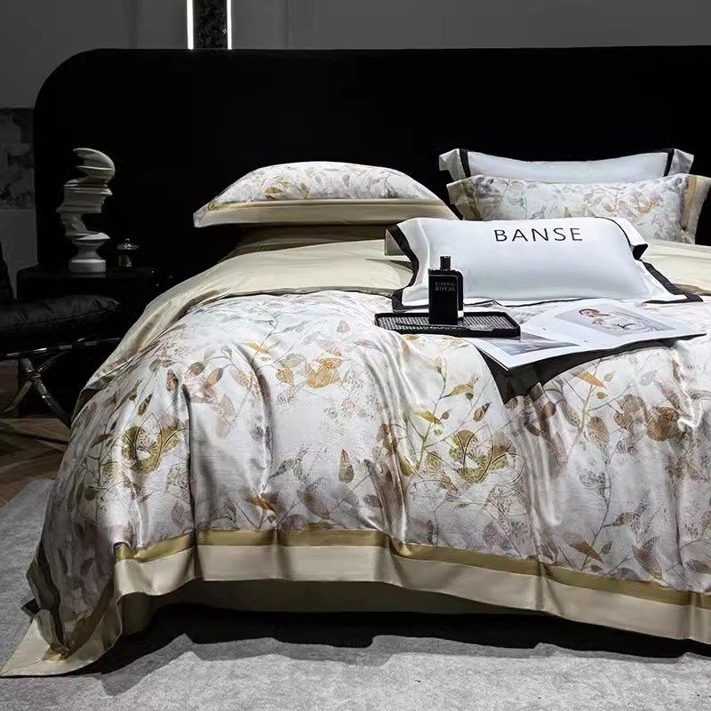 新款美式100S匹马棉长绒棉床单四件套全棉纯棉被套罩裸睡床上用品