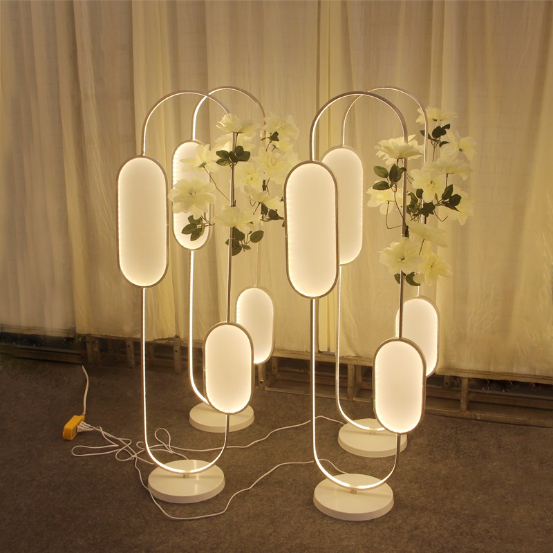 新款婚庆道具发光铝材花架路引婚礼T台装饰橱窗舞台节日气氛装扮