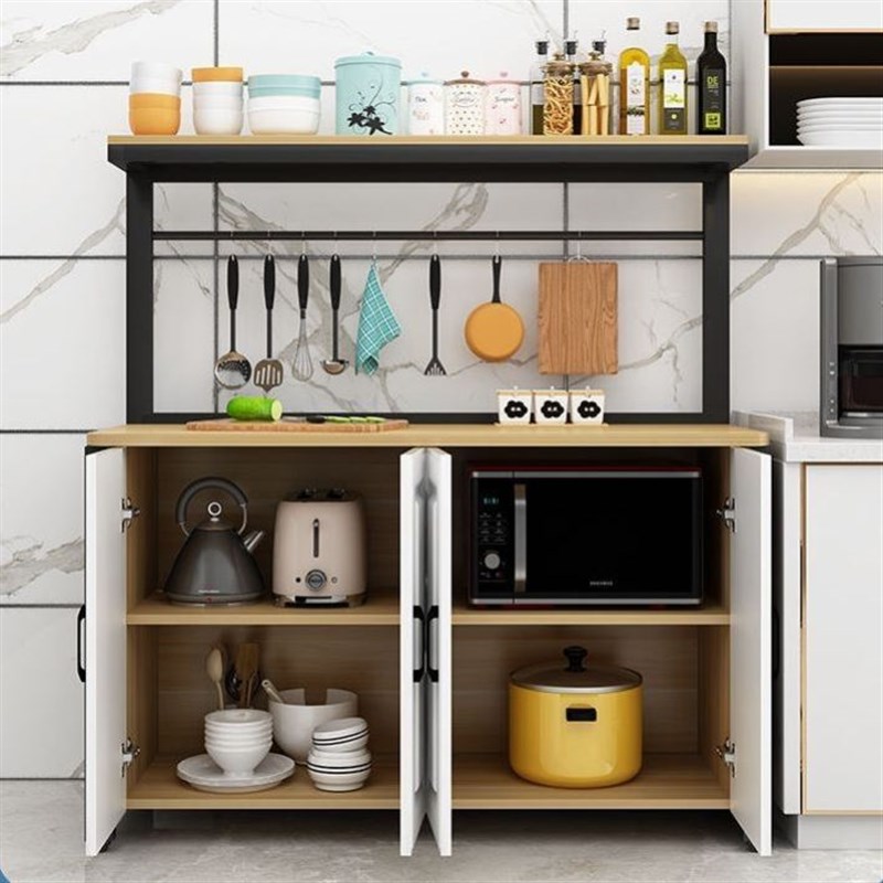 新款厨房置物架落地式切菜桌多层收纳架子微波炉烤箱碗碟橱柜储物