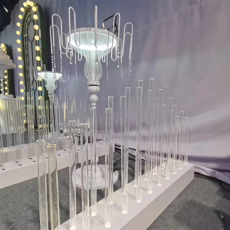 婚庆路引灯新款道具铁艺烛光架子花架摆件法式婚礼堂舞台场景布置