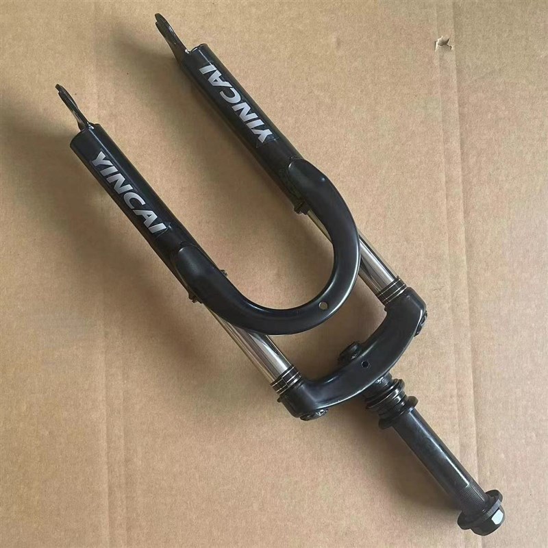 油压减震前叉避震山地自行车叉子18-20-22-24-26寸弹簧Z单车碟新