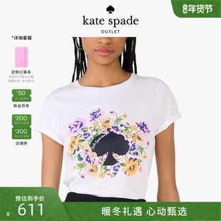 【新年礼物】kate spade ks奥莱  糖果花卉新奇休闲T