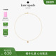 新年礼物 kate spade ks奥莱Everyday Spade黑桃造型密镶项链