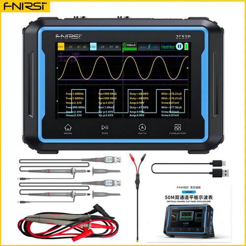 FNIRSI 2C53P双通道平板数字示波器四位半万用表信号发生器三合一