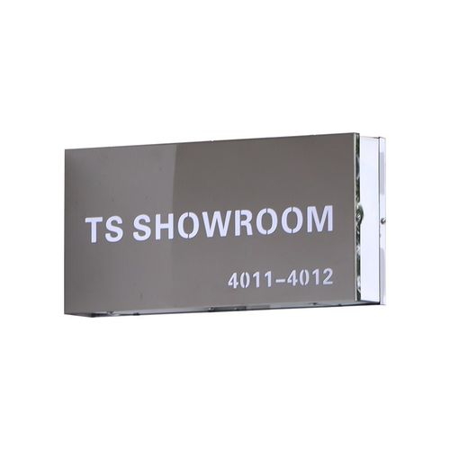 ins镜面不锈钢镂空灯箱 服装店门头广告牌定制挂墙式侧招双面招牌