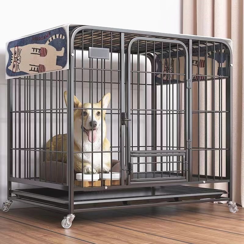狗笼子方管笼大型犬室内带厕所分离加粗宠物笼金毛拉布拉多家用狗
