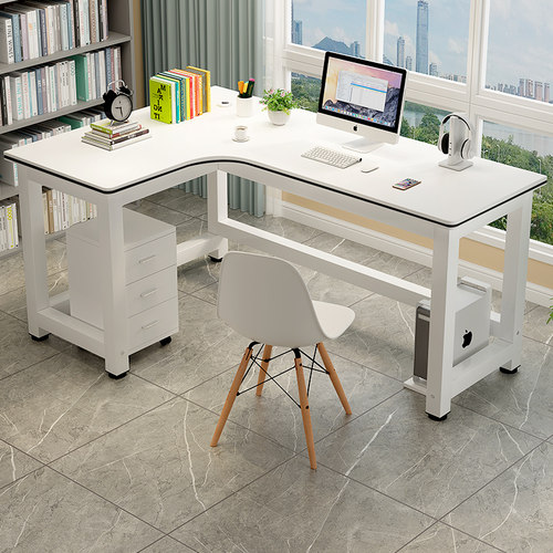现代家用台式转角电o脑桌经济简约L型书桌学生角落办公学习写字桌