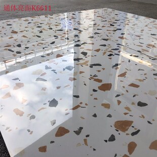 彩色亮光面水磨石瓷砖80r0x800美发服装 地砖600 店商场地板砖工装