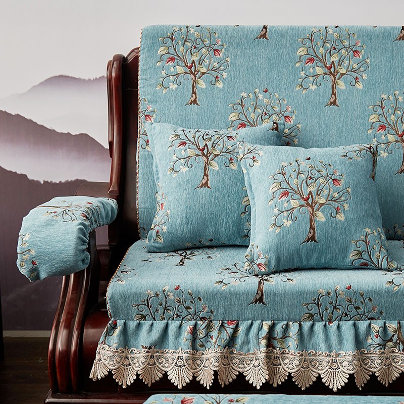 加厚实木沙发垫带靠背红木质沙发坐垫冬季防滑垫子高密海绵可拆卸