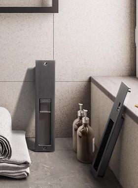 隐形移门锁室内木门黑色钩锁厨556房台阳美式移门锁生动间卫推拉