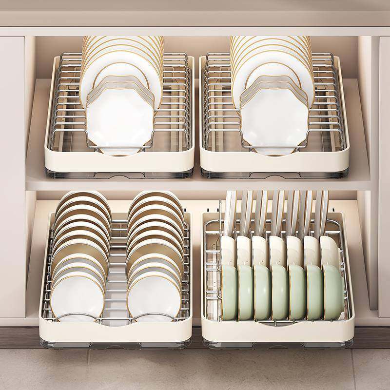 厨碗架抽拉碗碟收纳架橱放柜TTqwqwmr内拉篮架抽屉式碗碗房盘子沥,厨房/烹饪用具,抹布架/厨房清洁收纳架,淘宝优惠券,粉丝福利购,淘宝优惠卷