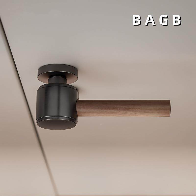BAG新中式房门A55-木把锁分卧室B静门锁室内磁吸木门体锁音房间家