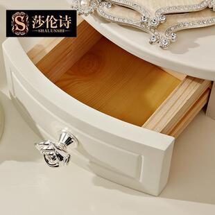 莎伦欧红式梳妆台纳卧LNM室现代简约化妆台柜小户型网收柜一诗体