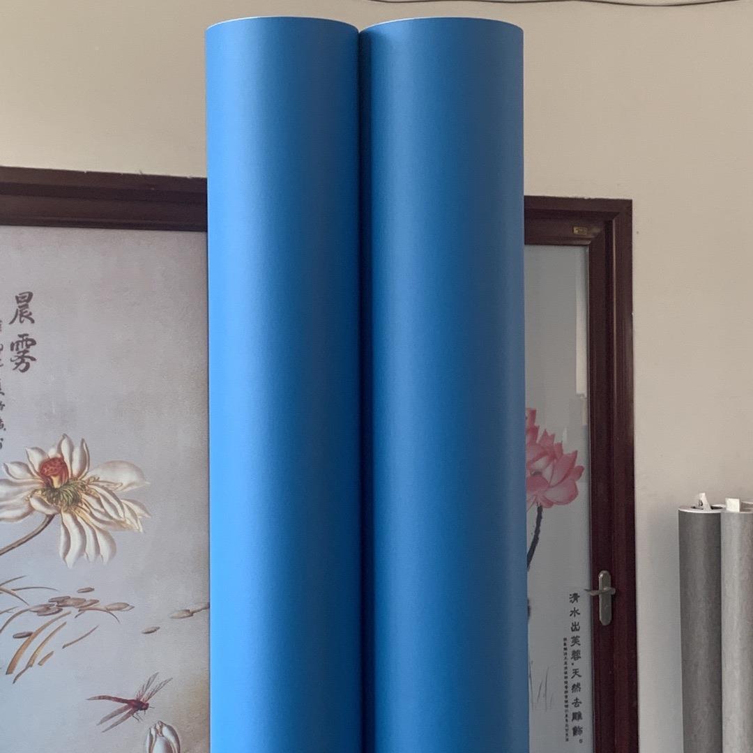 厚蓝告色亚光自粘柜墙加纸壁纸展广会展装饰贴纸781贴膜波音软片