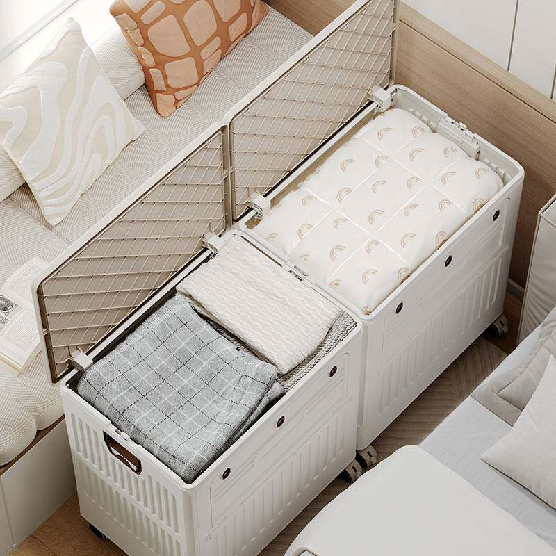 收纳箱可折叠衣服被子家用翻盖收纳柜玩具整理箱可防尘防潮储物柜