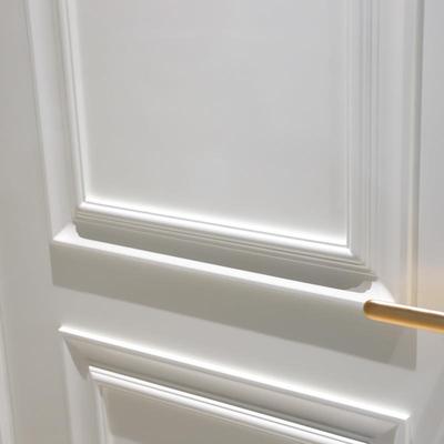 法式450复古木烤漆卧室房间实木门室内平开门隔音拱门形扣线家用