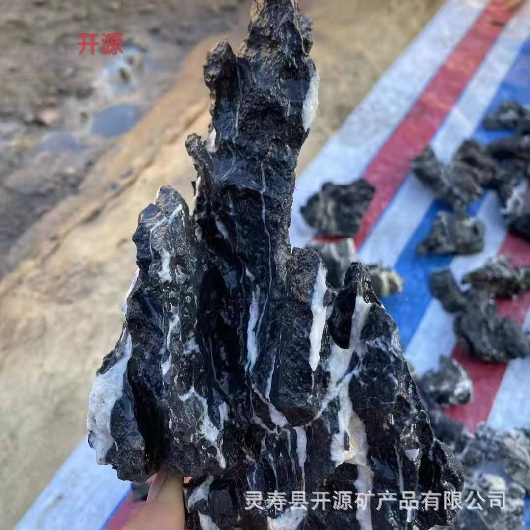 缸天然鱼青青龙石石小号块盆景龙大原石造景酸洗假山溪流石观赏石