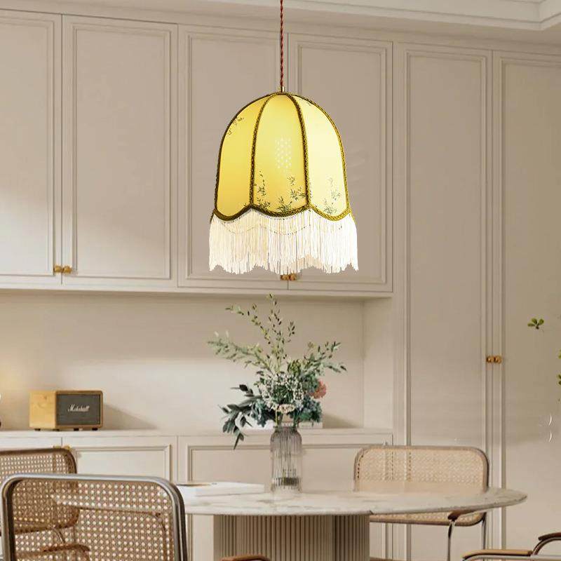 国风新中式餐围厅吊灯布艺复393吧古民台宿客厅卧室茶楼灯氛装饰