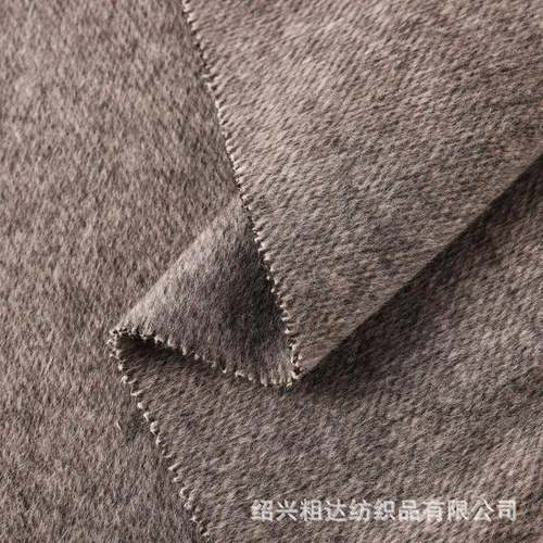 阿尔面巴卡双色顺毛JQI步步高斜纹羊毛面料秋冬纯毛呢衣布大料