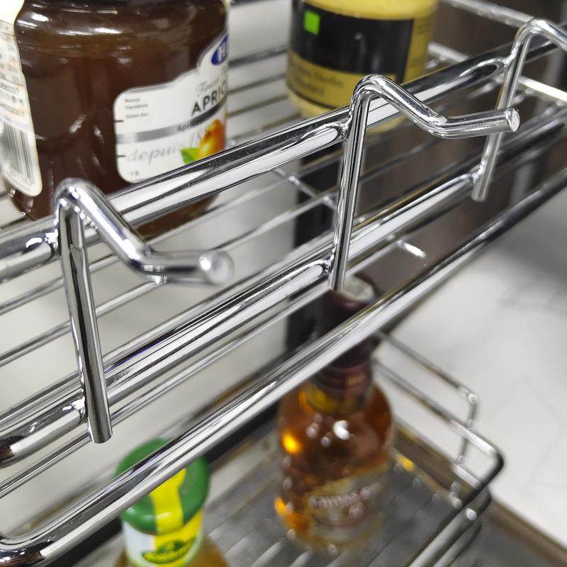 销拉584篮厨房橱柜水架槽台下侧拉篮锈钢收纳置不物厂家直价优惠