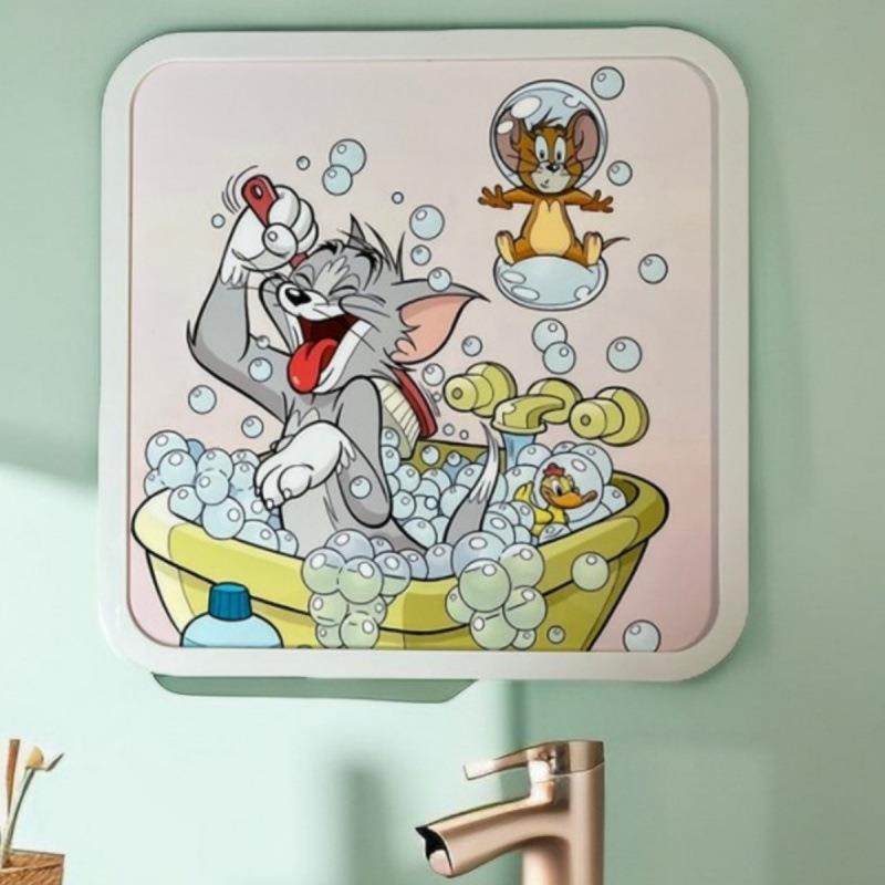 浴FnMQWCie壁室壁画收箱卫生间放衣服防水免打孔挂叠收纳柜置折泉