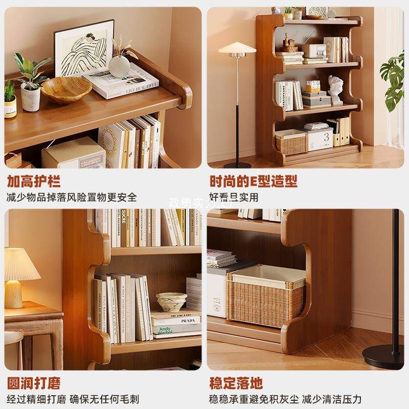 置物架架多层收纳UIA架落地厅靠墙书家客用杂物物储柜简易楠竹货